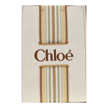Chloé Woody Loop canvas Bolso Tote Rayas