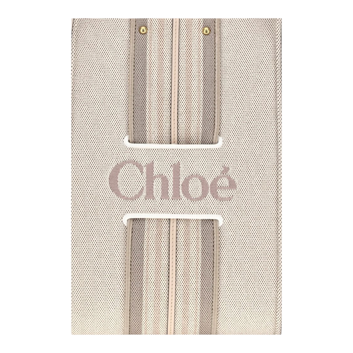 Chloé Woody Loop canvas Bolso Tote Rayas