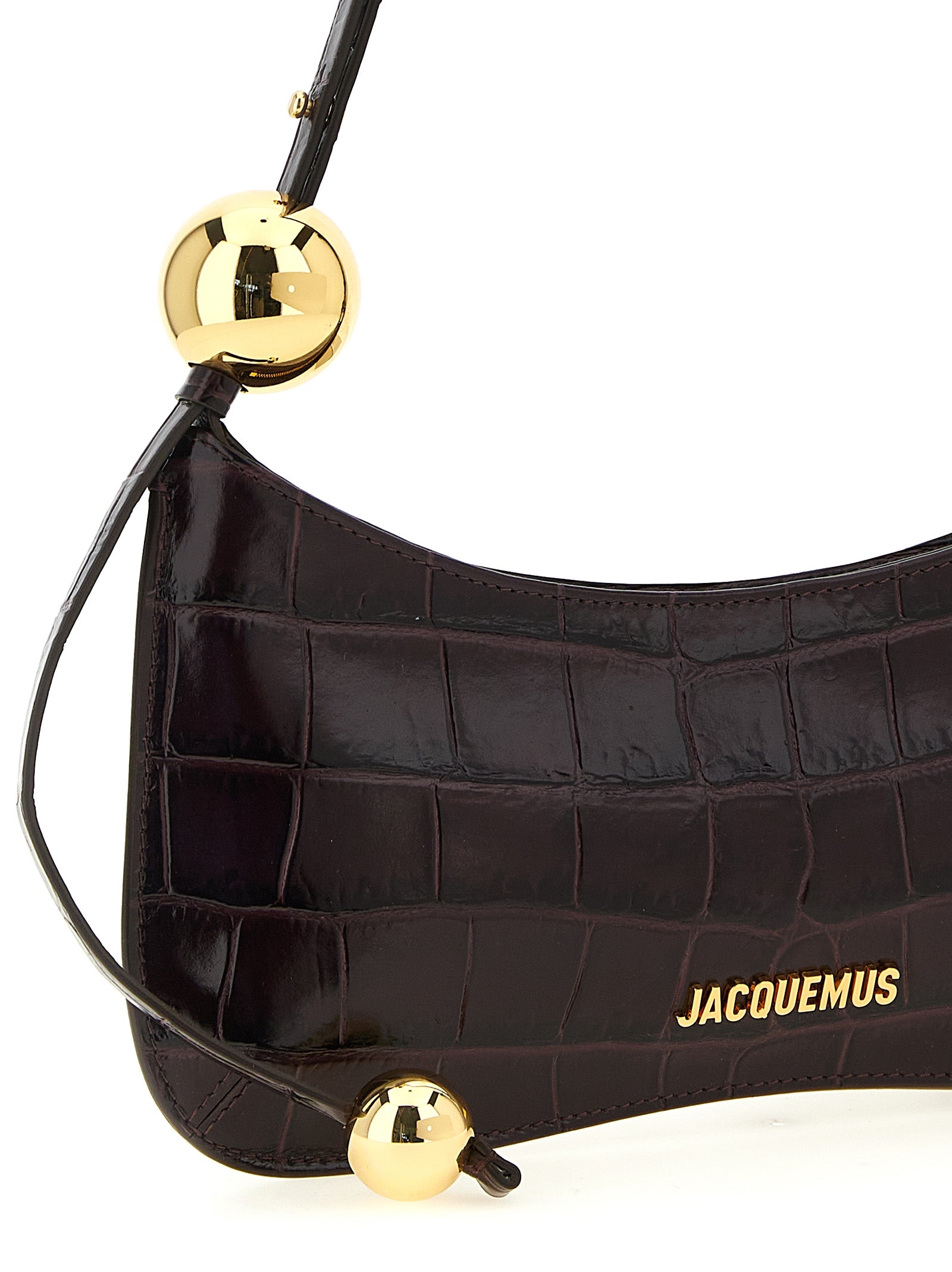 Jacquemus Bordeaux Le Bisou Perle  Shoulder Bag