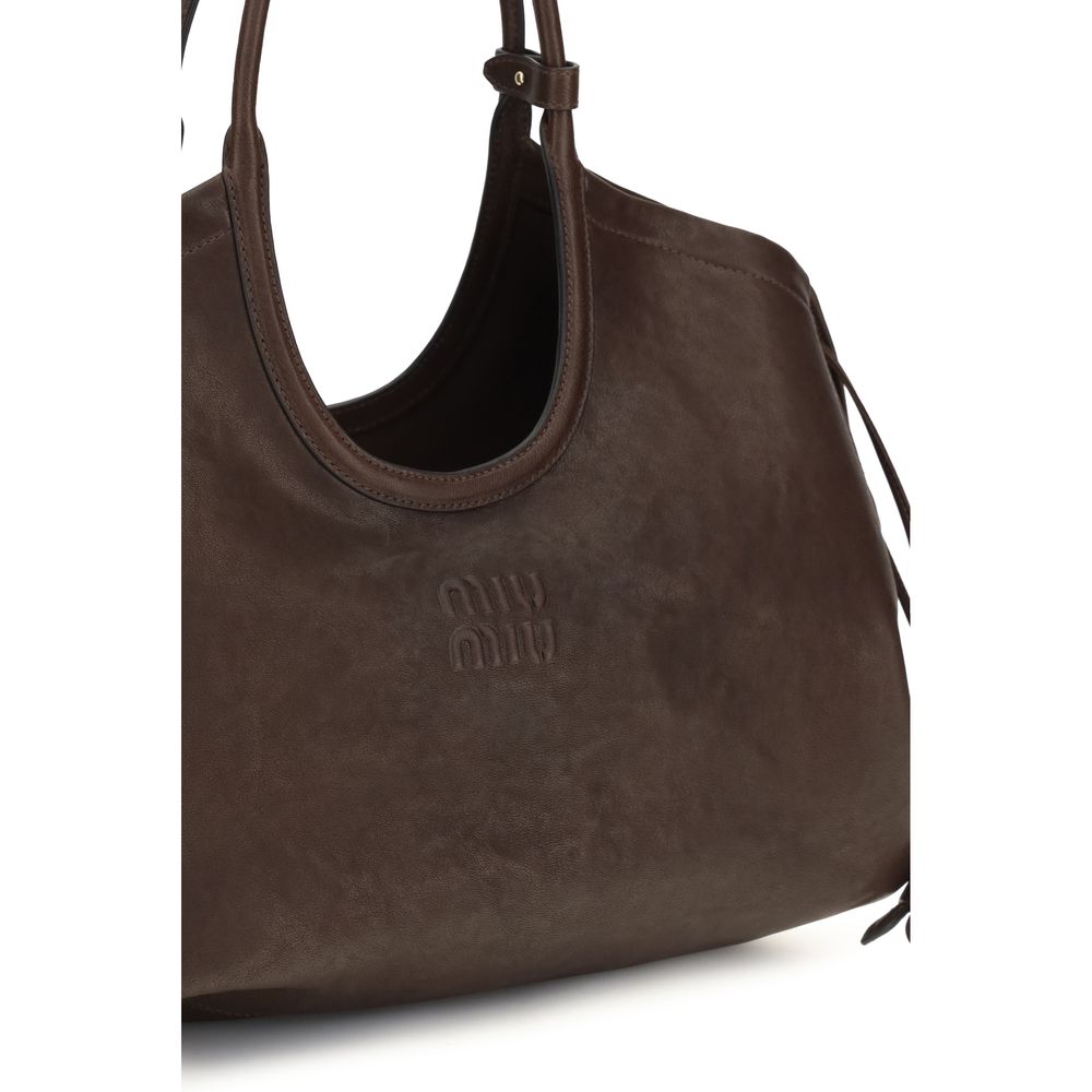 Miu Miu Brown  Ivy nappa  Tote Bag