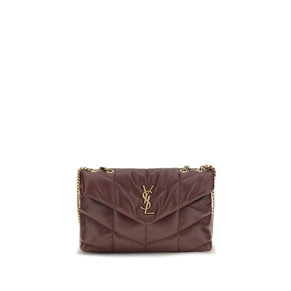 Saint Laurent Bordeaux Puffer Toy Shoulder Bag