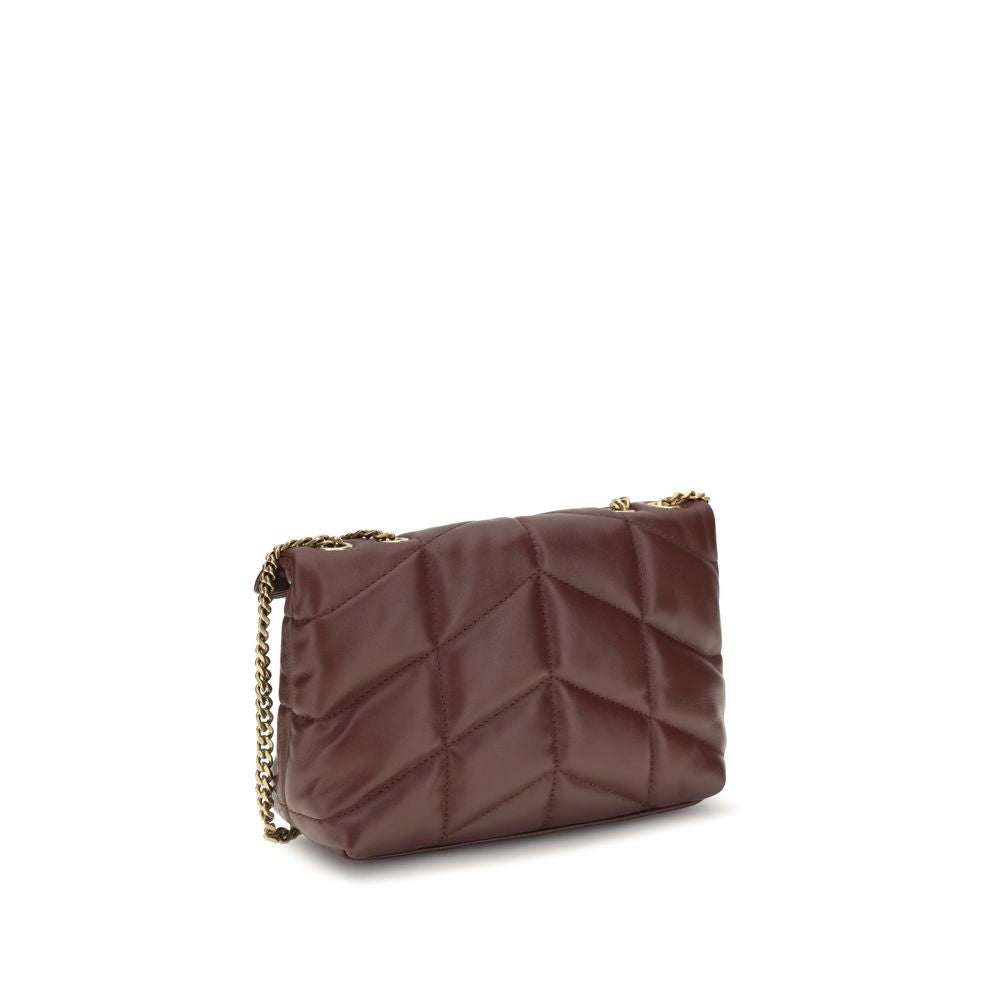 Saint Laurent Bordeaux Puffer Toy Shoulder Bag