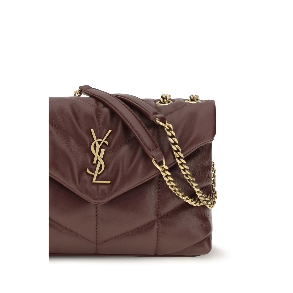 Saint Laurent Bordeaux Puffer Toy Shoulder Bag