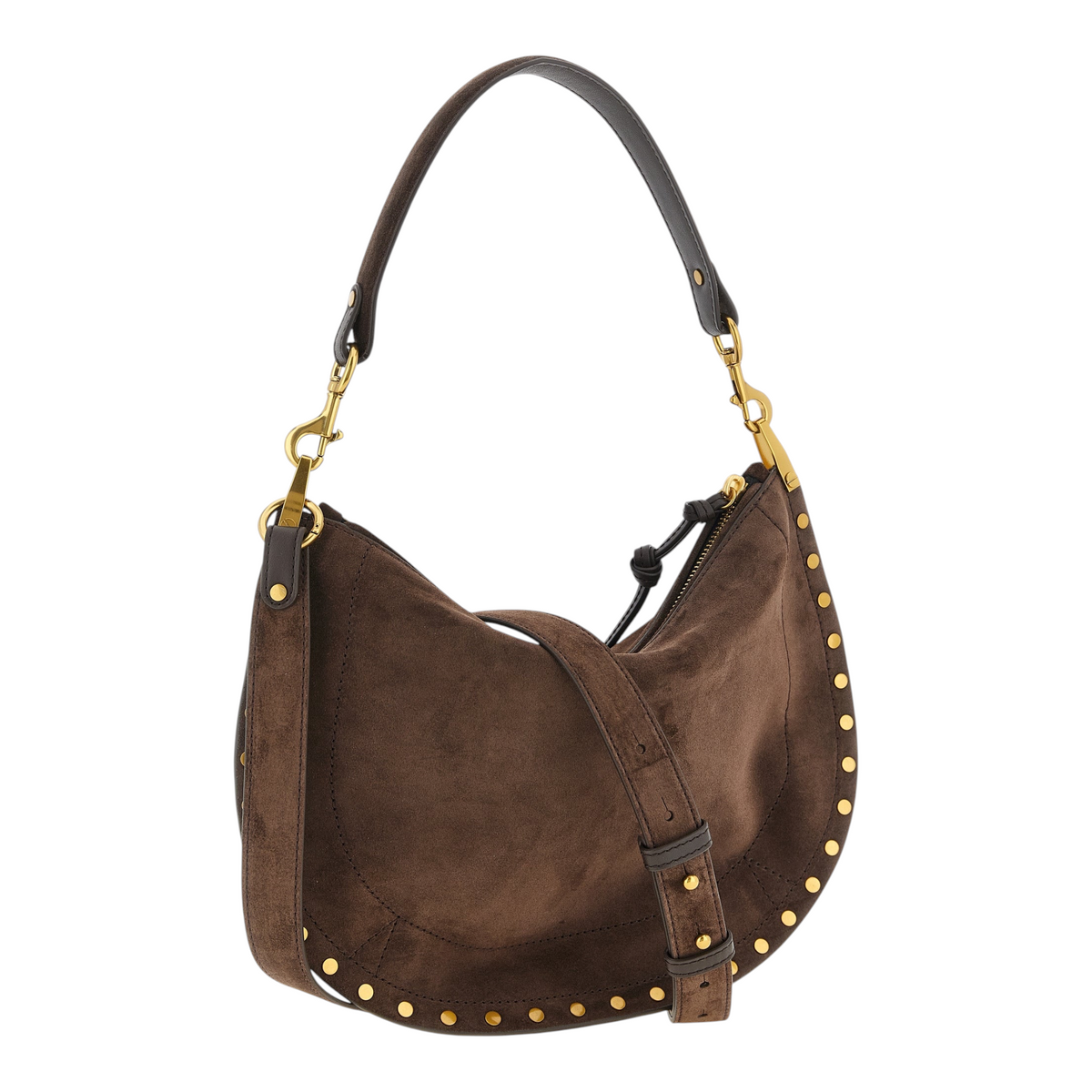 Isabel Marant Oskan Soft Zip Bolso de Mano Marrón