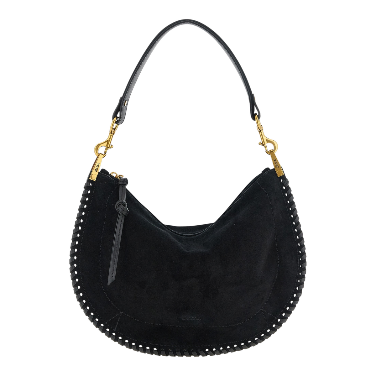 Isabel Marant Oskan Soft Zip Bolso de Mano Negro