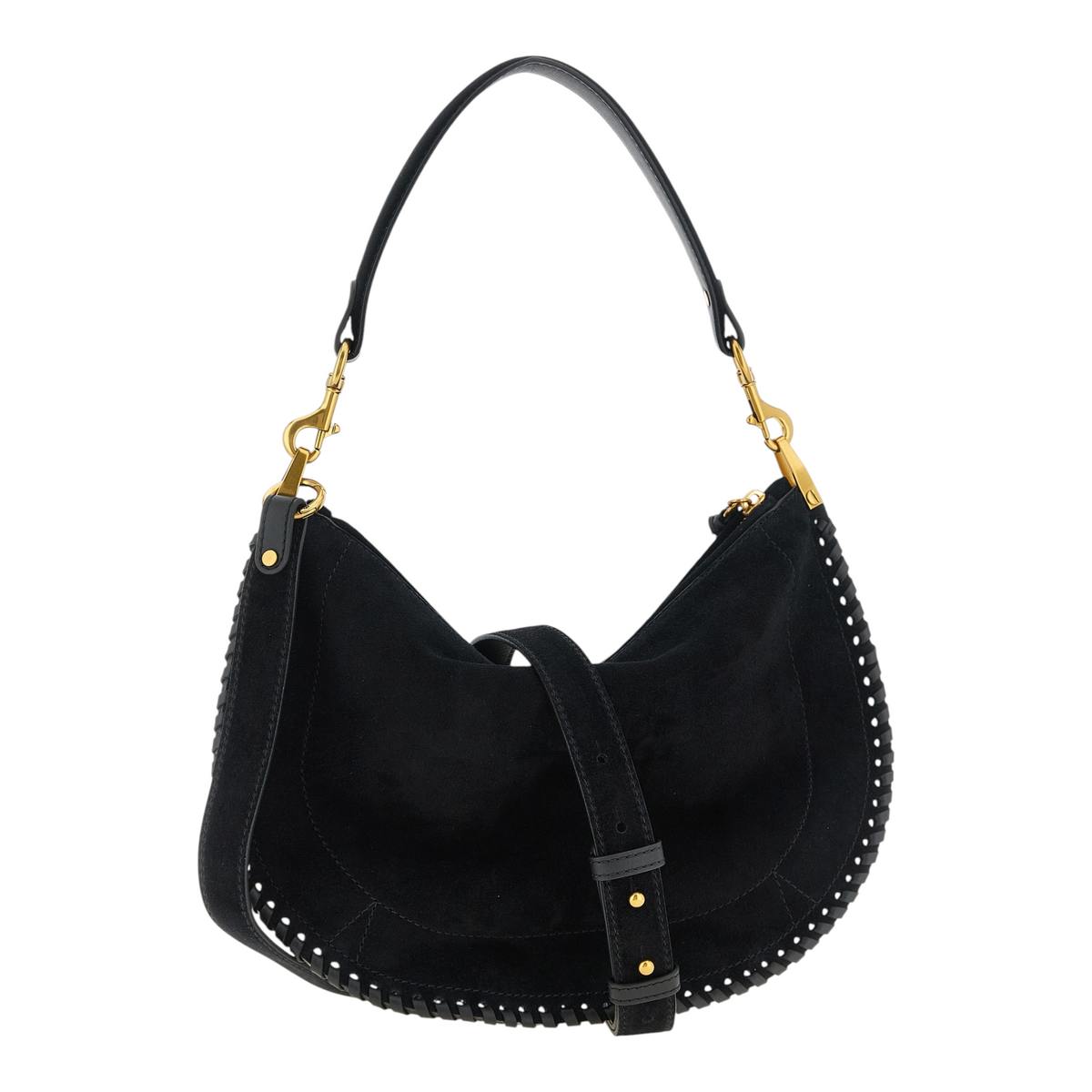 Isabel Marant Oskan Soft Zip Bolso de Mano Negro
