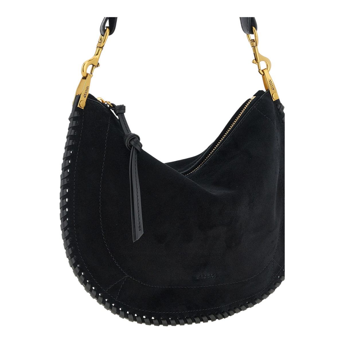 Isabel Marant Oskan Soft Zip Bolso de Mano Negro