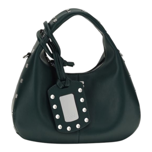 Ganni Hobo Bag Black Green