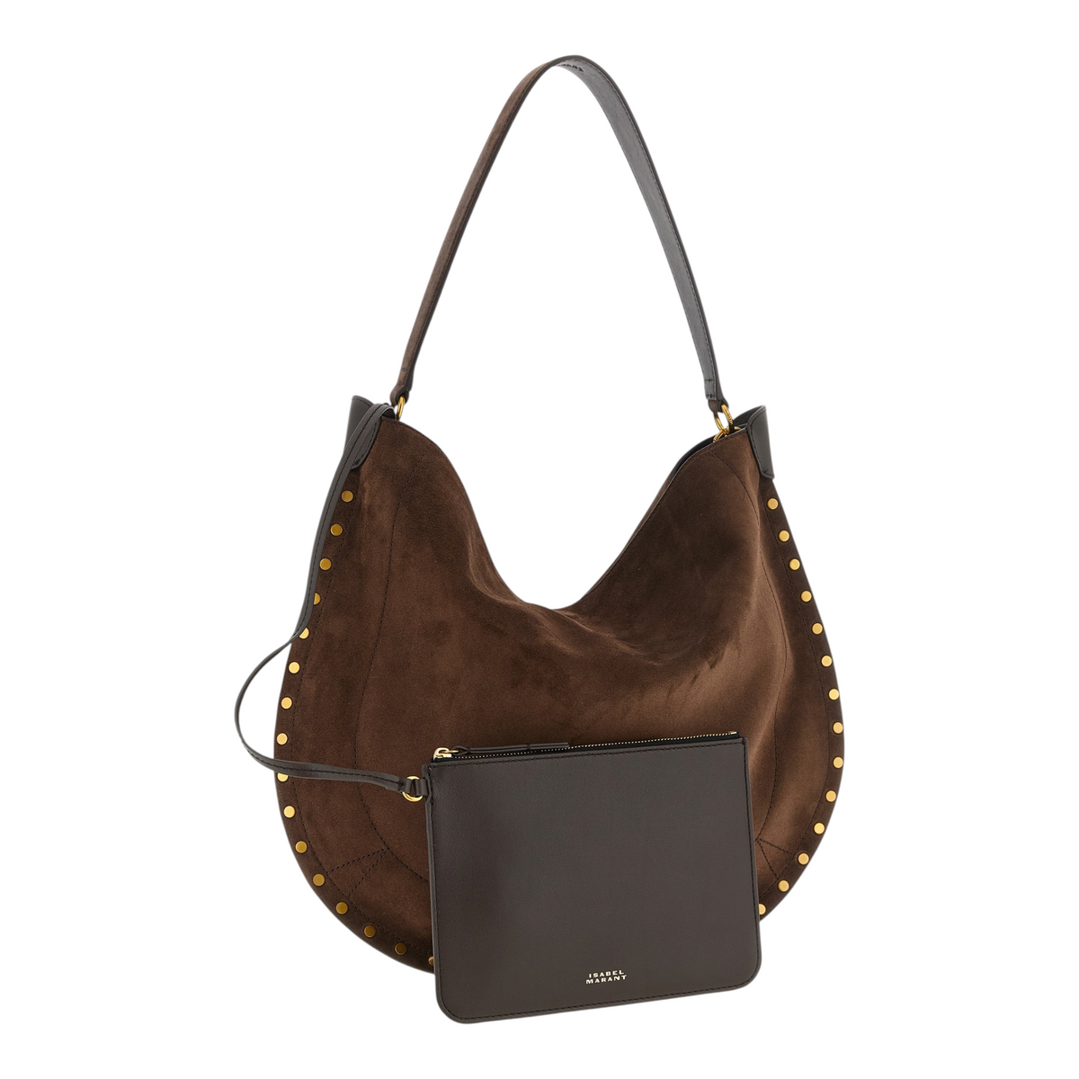 Isabel Marant Oskan Hobo Soft Shoulder Bag Brown