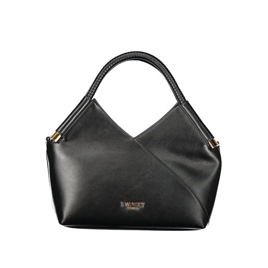 Twinset Logo-Plaque Asymmetric Tote Bag Black