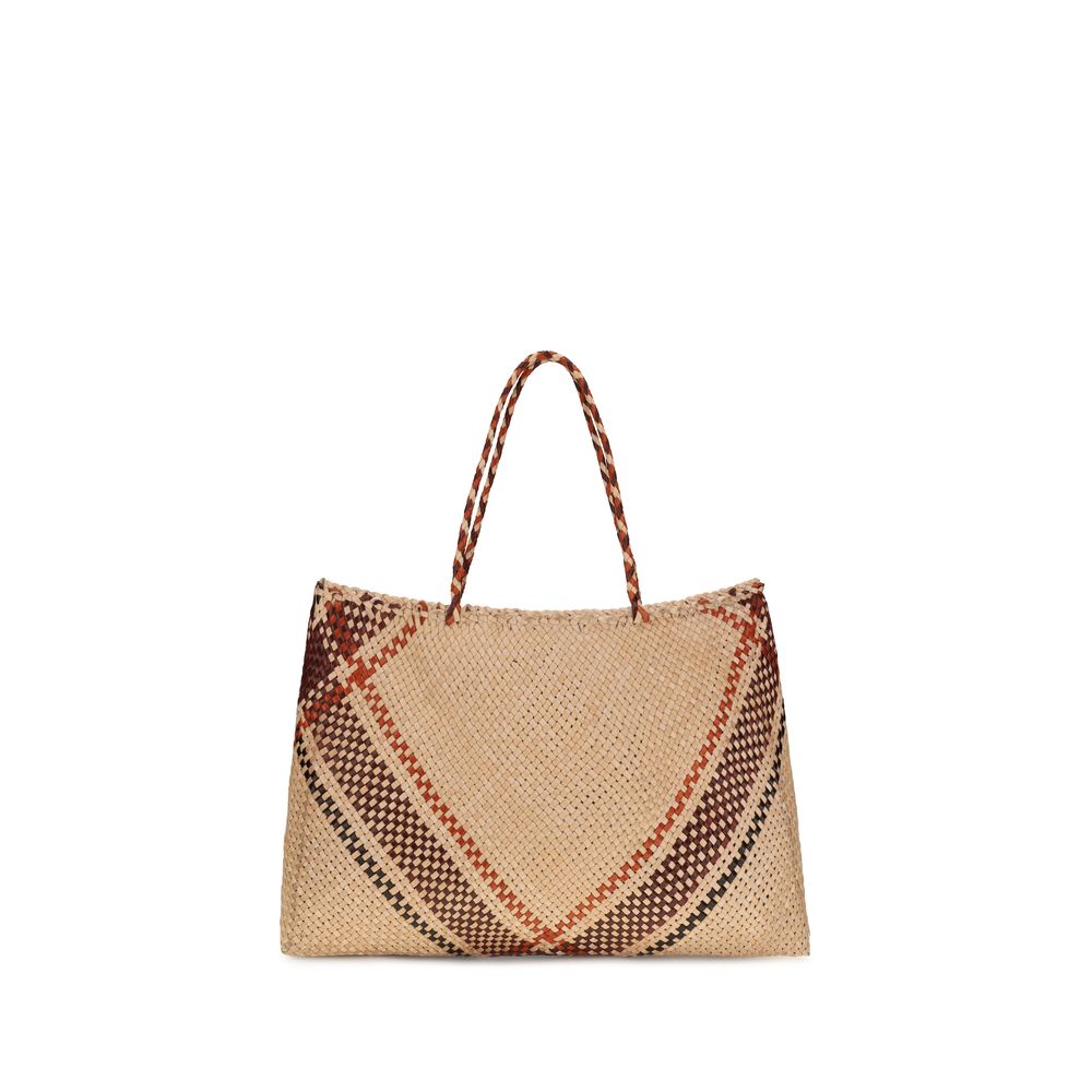 Dragon Diffusion Beige Handwoven leather Tote Bag