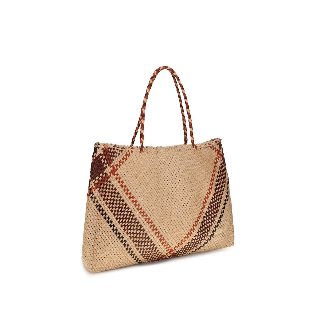 Dragon Diffusion Beige Handwoven leather Tote Bag