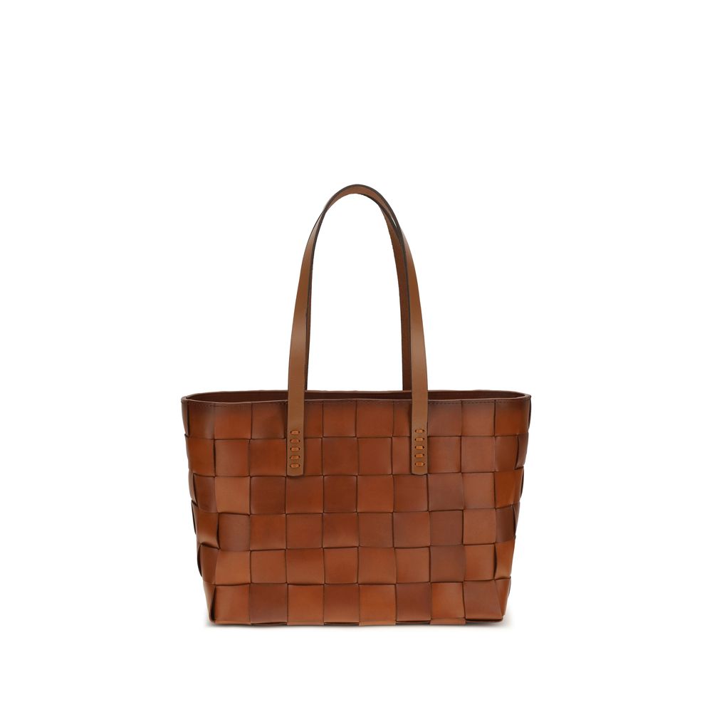 Dragon Diffusion Brown Japan leather Tote Bag