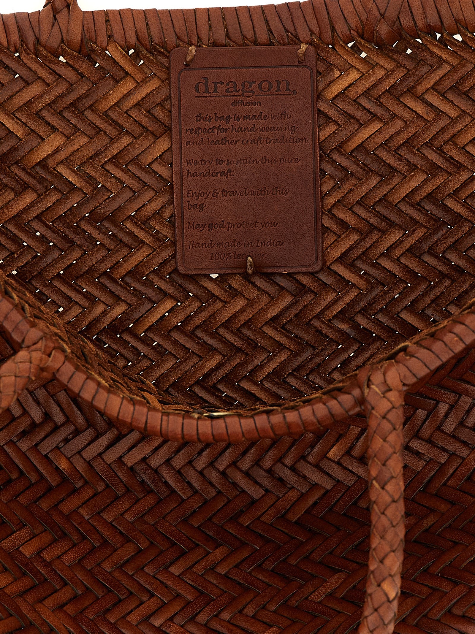 Dragon Diffusion Brown Bamboo Triple Jump Shoulder Bag