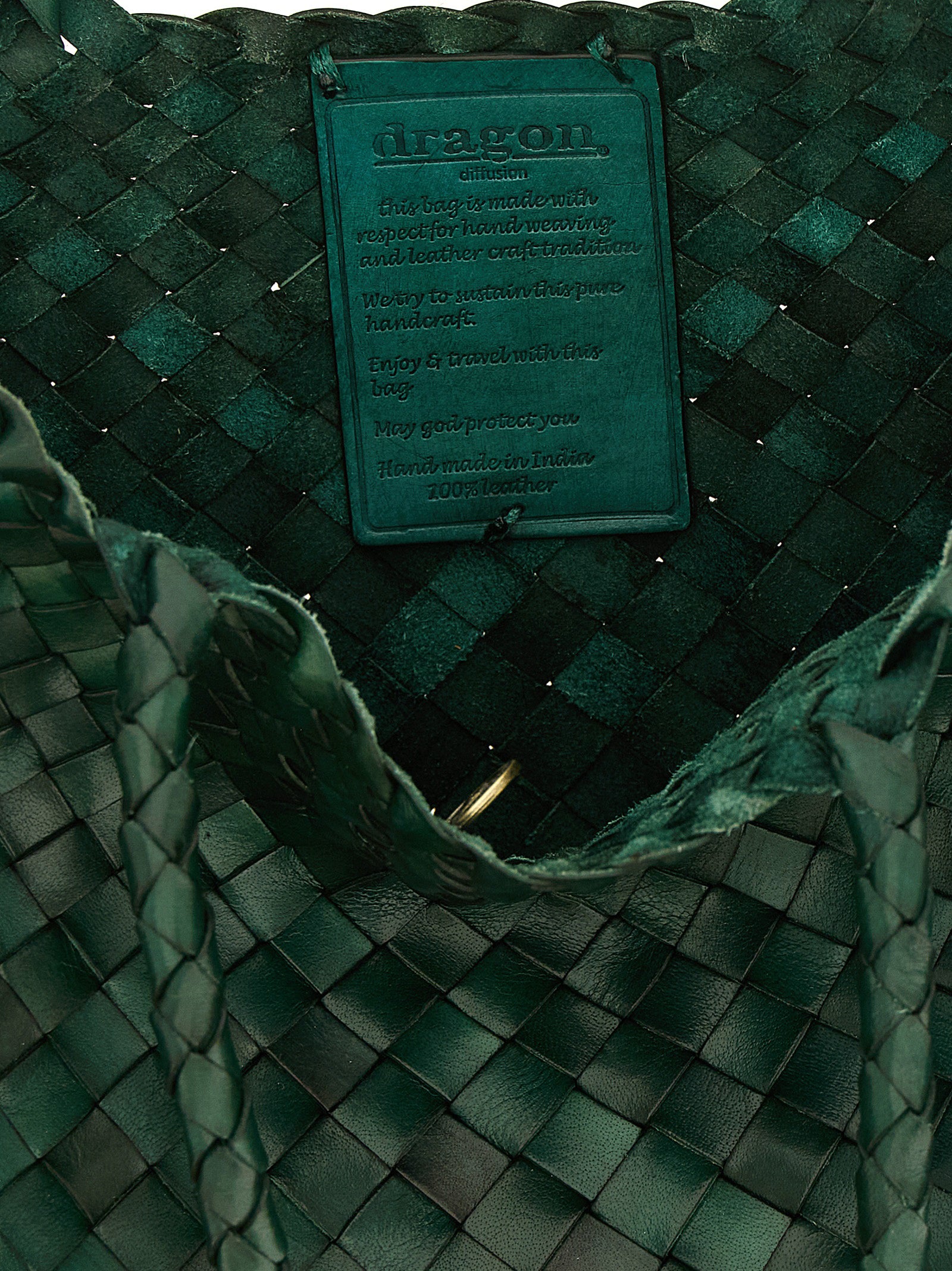 Dragon Diffusion Green Santa Croce Shoulder Bag