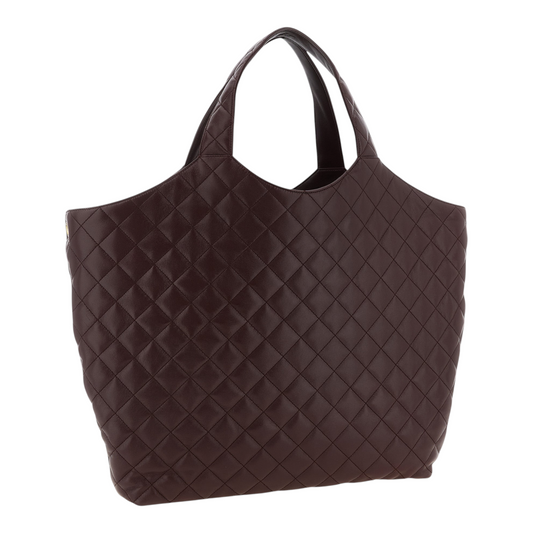 Saint Laurent Icare Maxi Bolso Tote Marrón Rojo
