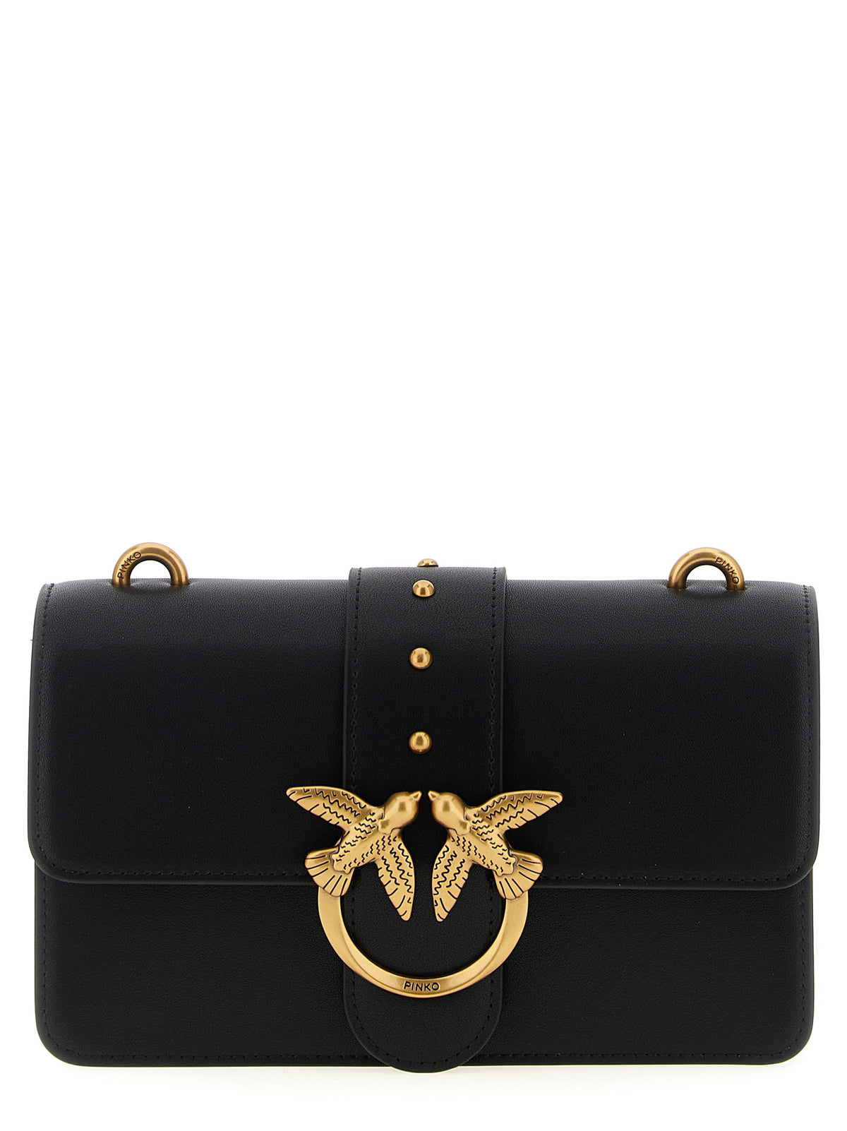 PINKO Black Love One Mini Crossbody Bag