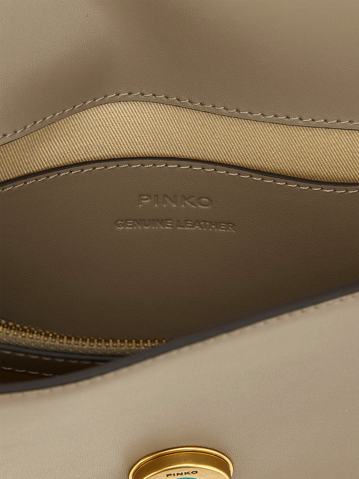 PINKO Gray Love One Crossbody Bag