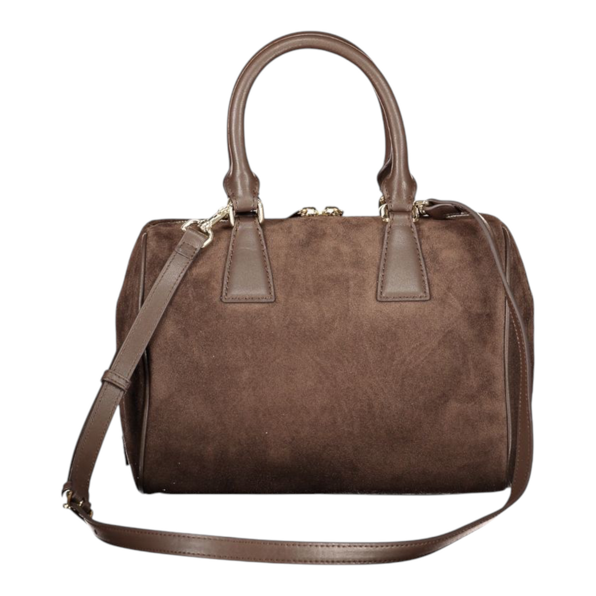 Bolso Boston Furla Olivia M de piel marrón de XT & Co con asas dobles y correa ajustable para el hombro
