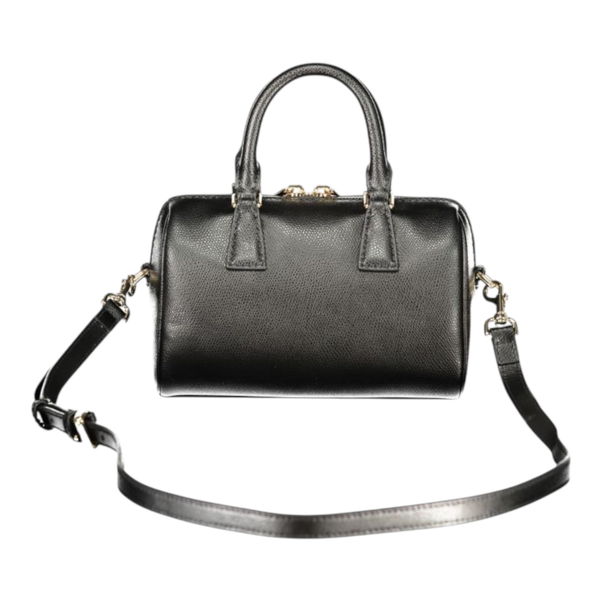 Bolso Boston mini Furla Olivia en cuero negro con asas superiores y correa ajustable de XT & Co