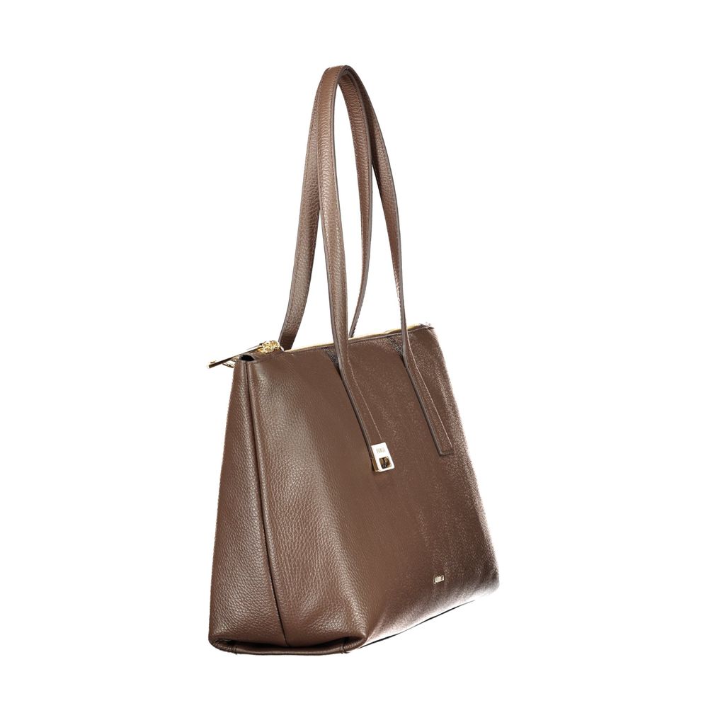 Furla Brown Olivia M Tote Bag