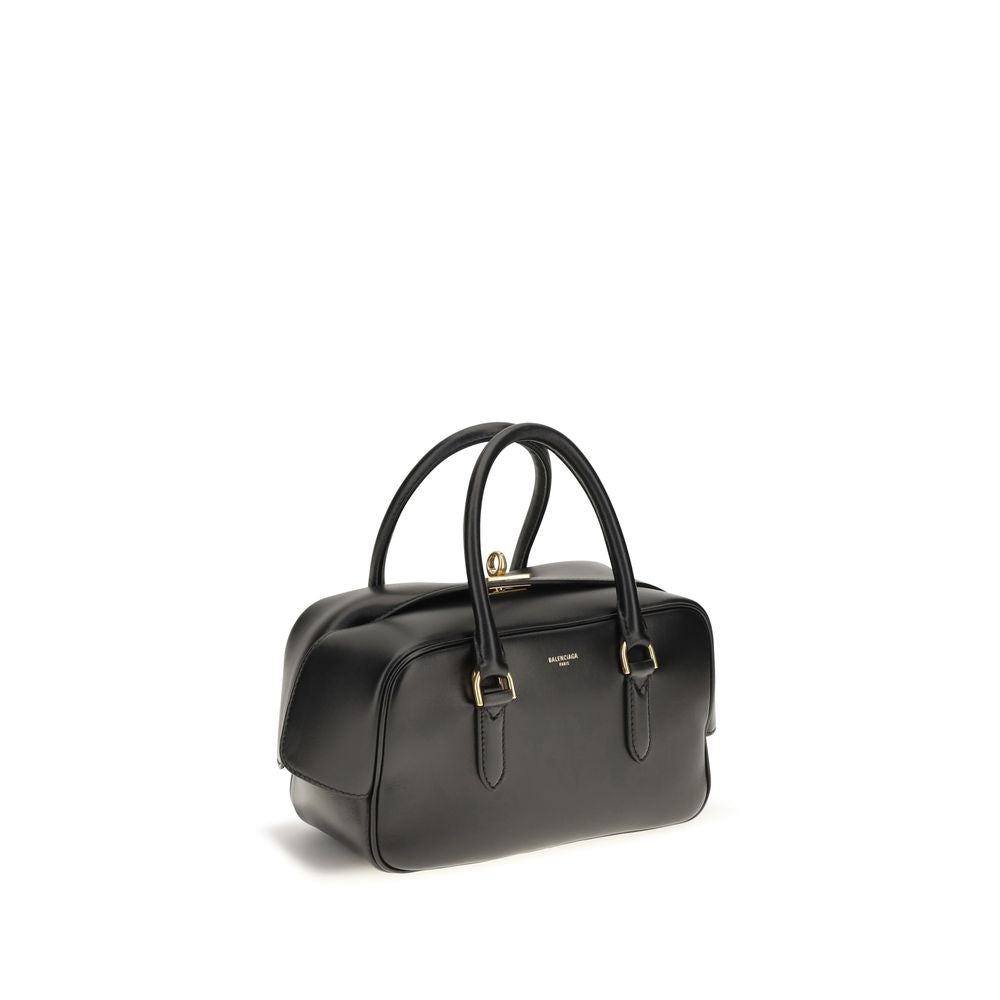 Balenciaga Black Le 7 Bowling Handbag