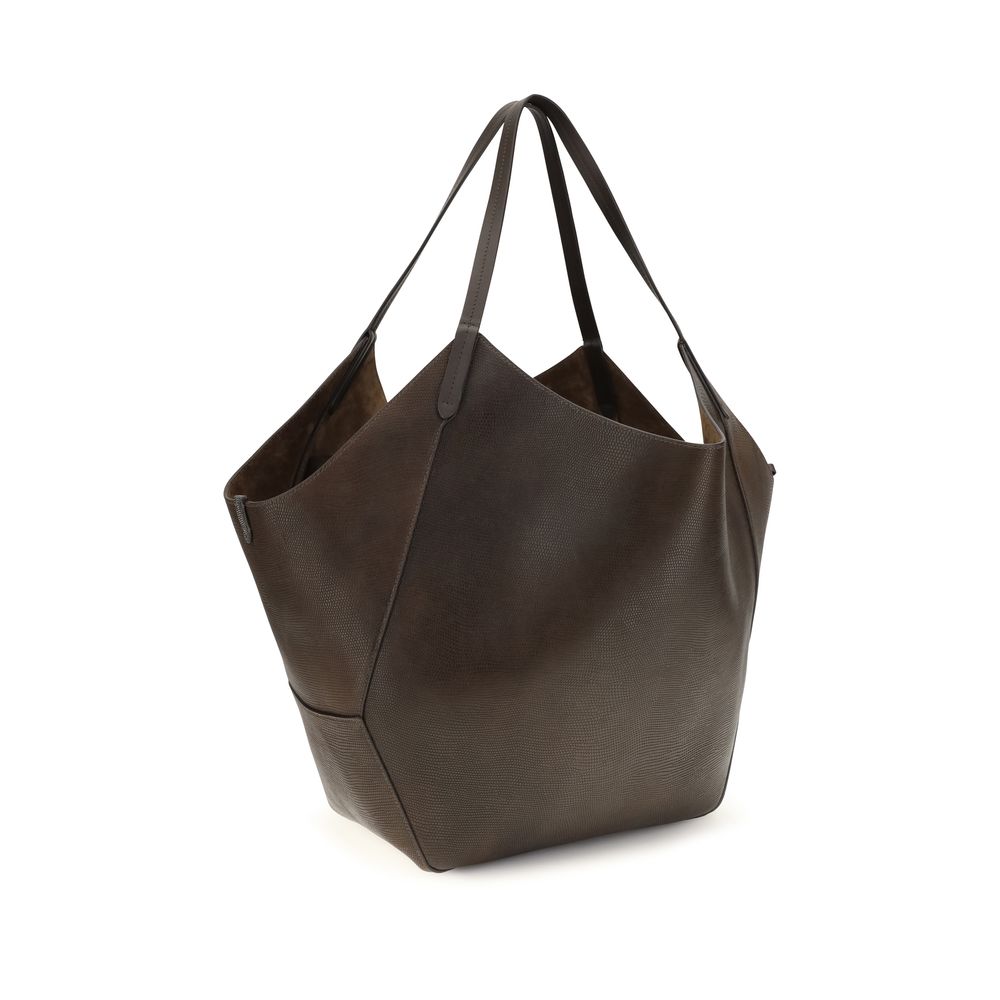 Brunello Cucinelli Brown Duo Tote Bag