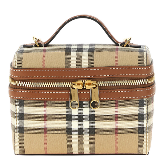 Burberry Vanity Bolso Bandolera Cuadros Escoceses Beige