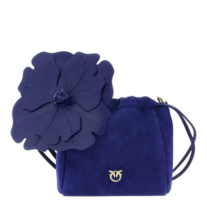 PINKO Flower Clutch Floral Azul Marino