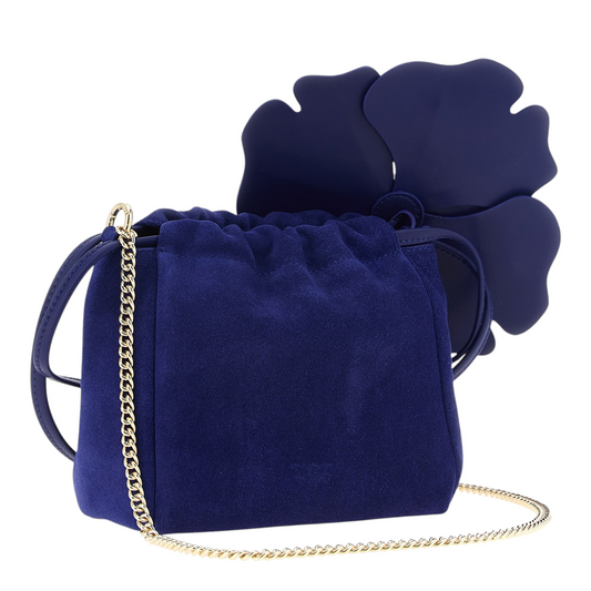 PINKO Flower Clutch Bag Floral Navy