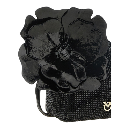 PINKO Flower Clutch Floral Negro