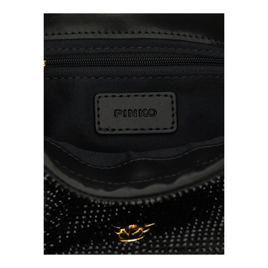 PINKO Flower Clutch Floral Negro
