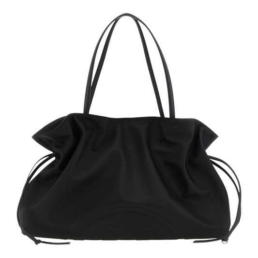 Tory Burch Ella Nylon Drawstring Tote Black
