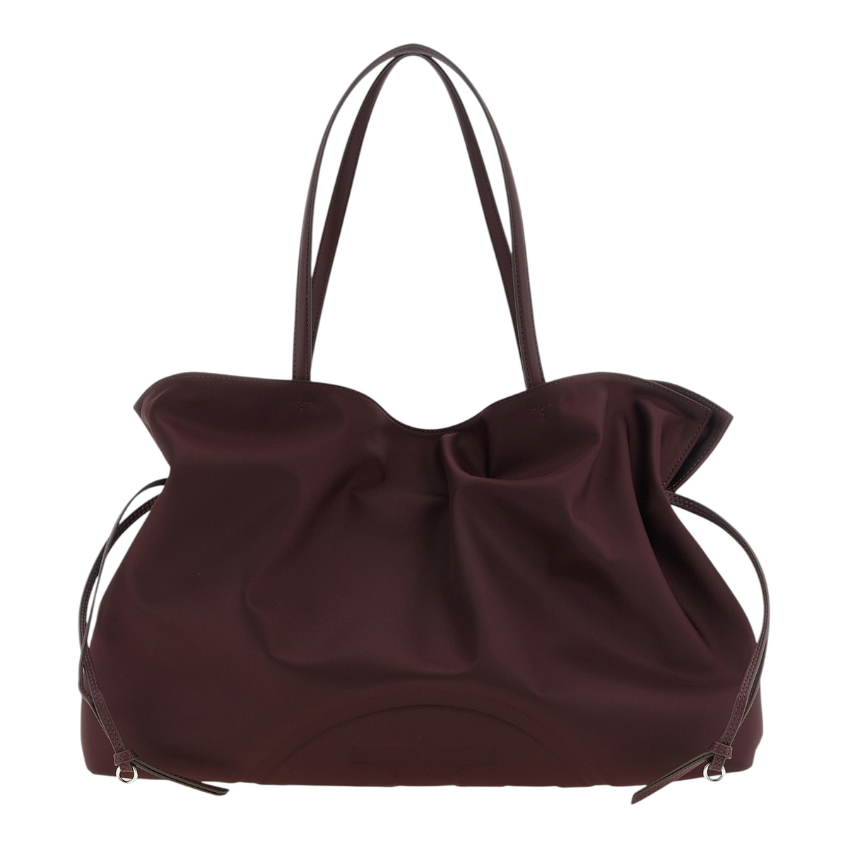 Tory Burch Ella Nylon Bolso Tote con Cordón Marrón Rojo