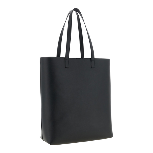 Bolso tote negro de piel de becerro XT & Co con asas dobles y diseño minimalista elegante