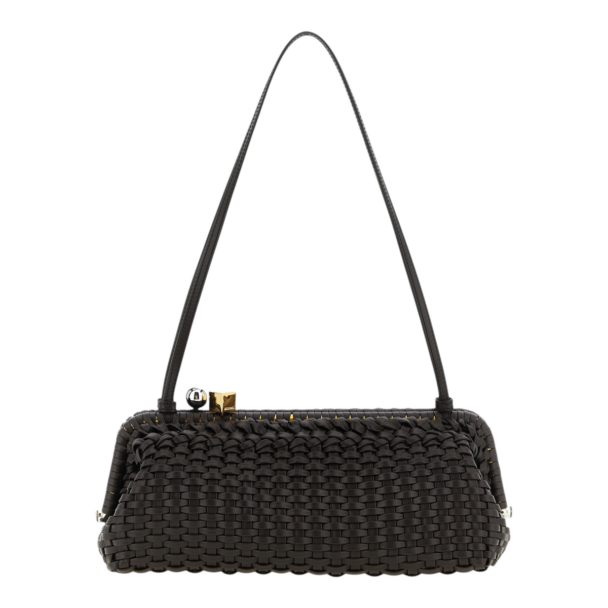 Jacquemus La Grande Pochette Salon Bolso de Mano Geométrico Marrón