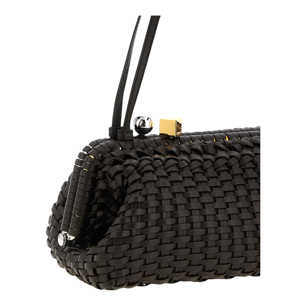 Jacquemus La Grande Pochette Salon Bolso de Mano Geométrico Marrón
