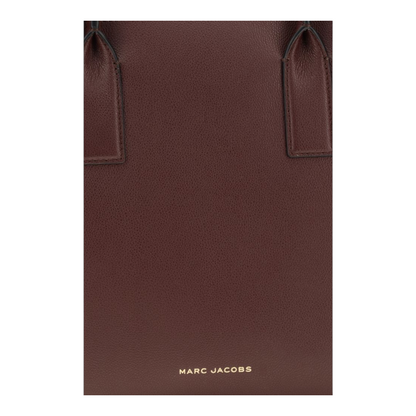 Bolso tote Marc Jacobs de XT & Co en piel granulada marrón con logotipo dorado en la parte frontal