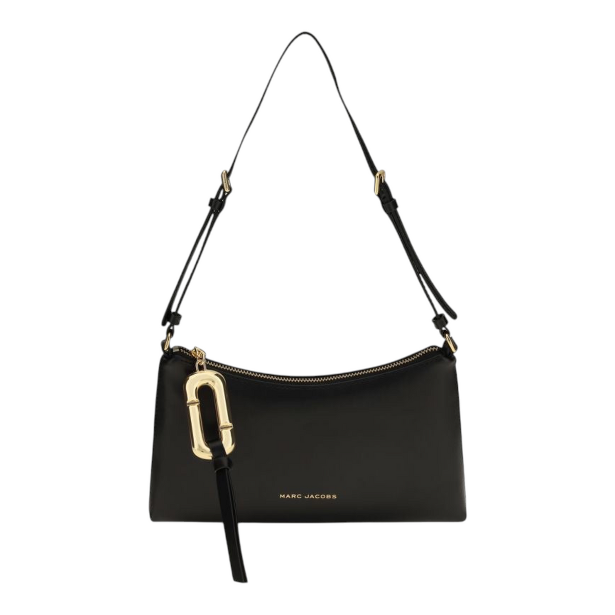 Bolso pequeño Marc Jacobs The Pouch en piel negra con cremallera superior y tirador metálico dorado de XT & Co
