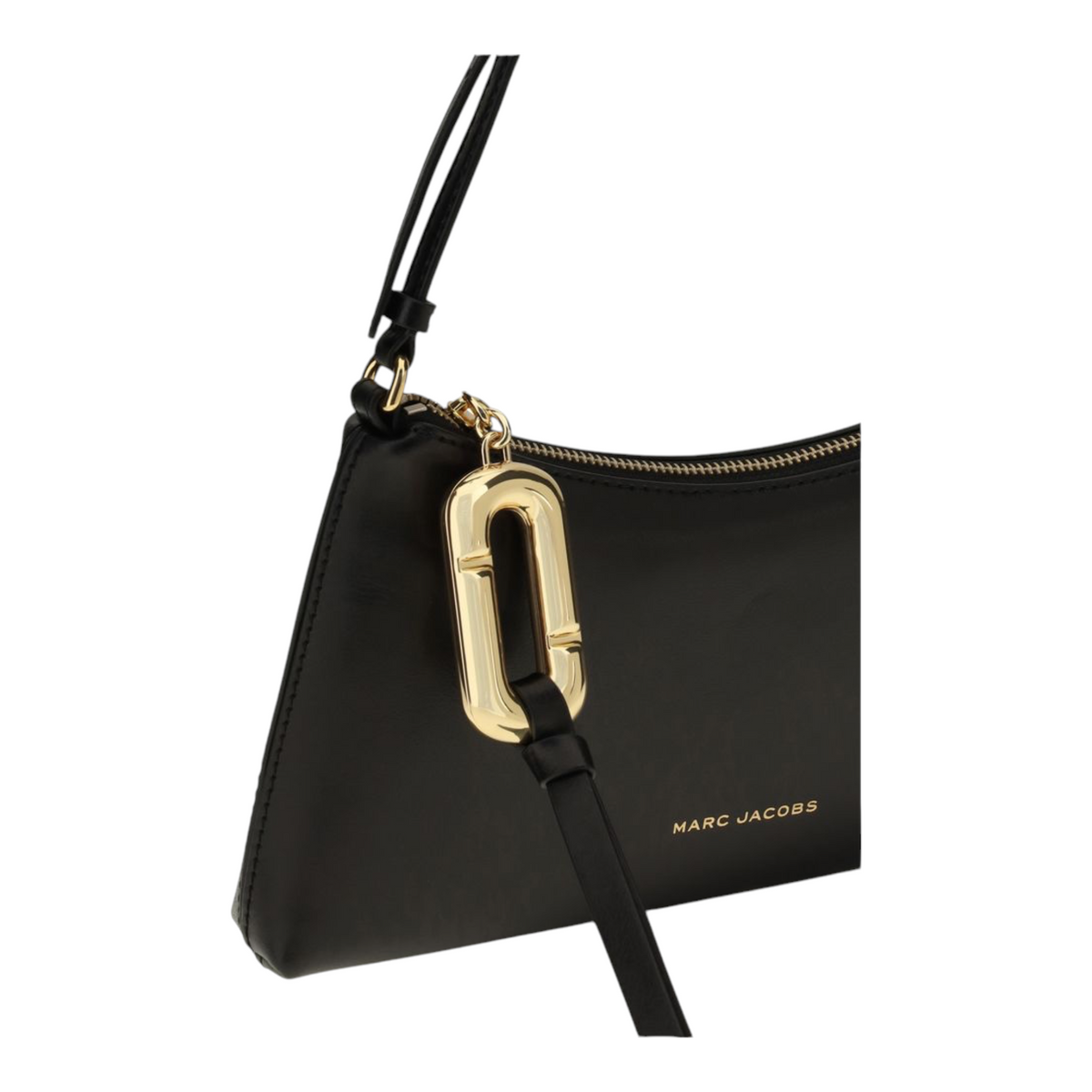 Bolso mini The Pouch de XT & Co en piel negra suave con tirador de cremallera metálico dorado Pop J Marc