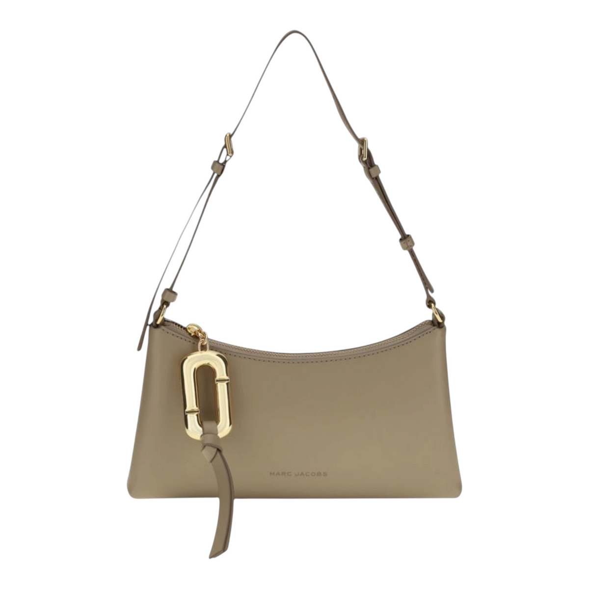 Bolso The Pouch Mini de XT & Co en piel beige suave con cremallera superior y tirador metálico dorado Marc Jacobs