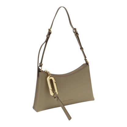 Bolso pequeño The Pouch de XT & Co en piel beige suave con cierre de cremallera y tirador metálico dorado Pop J Marc