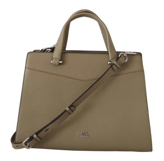 Karl Lagerfeld Sage Green Leather Tote Bag - XT & Co