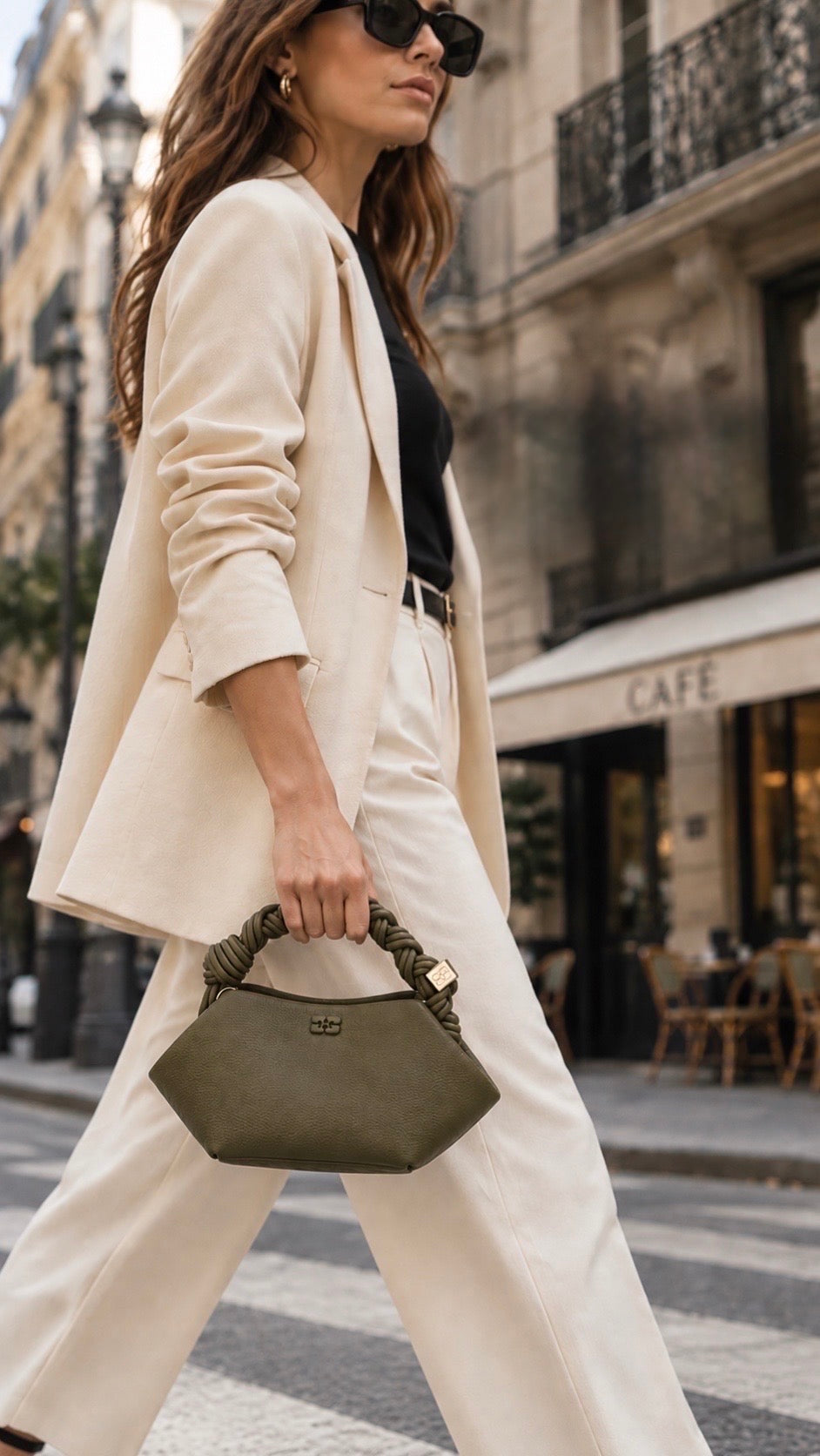Ganni Green Mini Bou Handbag