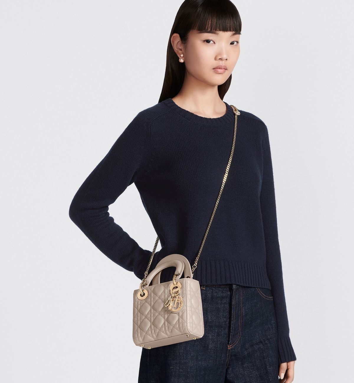 Dior Lady Dior Bolso Beige