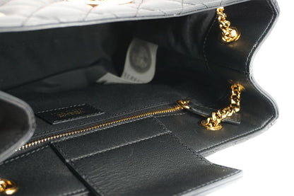 Versace Black Quilted Nappa Leather Medusa Tote Bag - XT & Co
