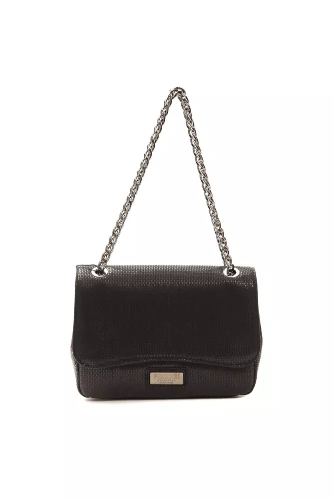Pompei Donatella Black  Patina Calfskin Crossbody Bag - XT & Co