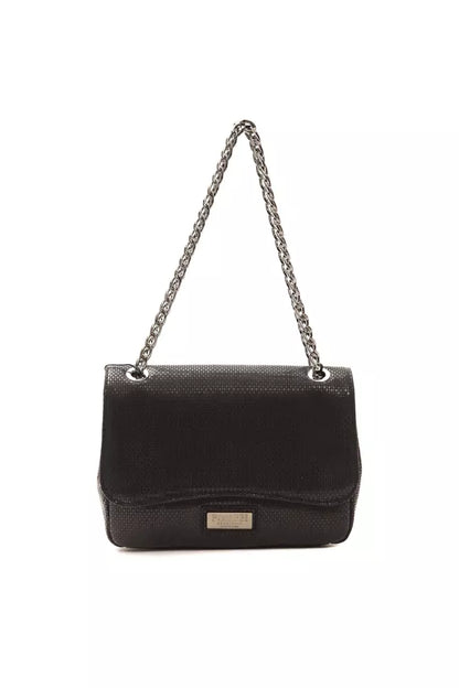 Pompei Donatella Black  Patina Calfskin Crossbody Bag - XT & Co
