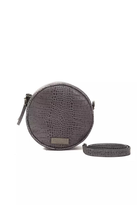 Pompei Donatella Gray Crocodile Print  Crossbody Bag - XT & Co