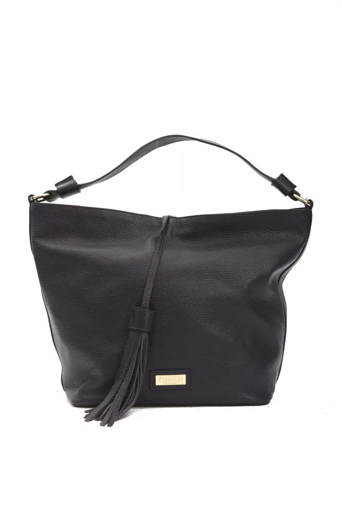 Pompei Donatella Gray Leather Shoulder Bag - XT & Co
